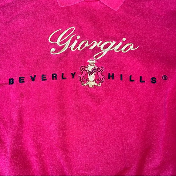 Vintage 1980's Giorgio Beverly Hills Sweatshirt Pullover True Red Crewneck - Picture 3 of 4